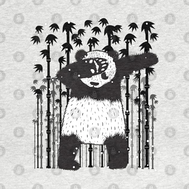 Panda Dabbing Through The Snow Funny Xmas Tshirt by salemstore